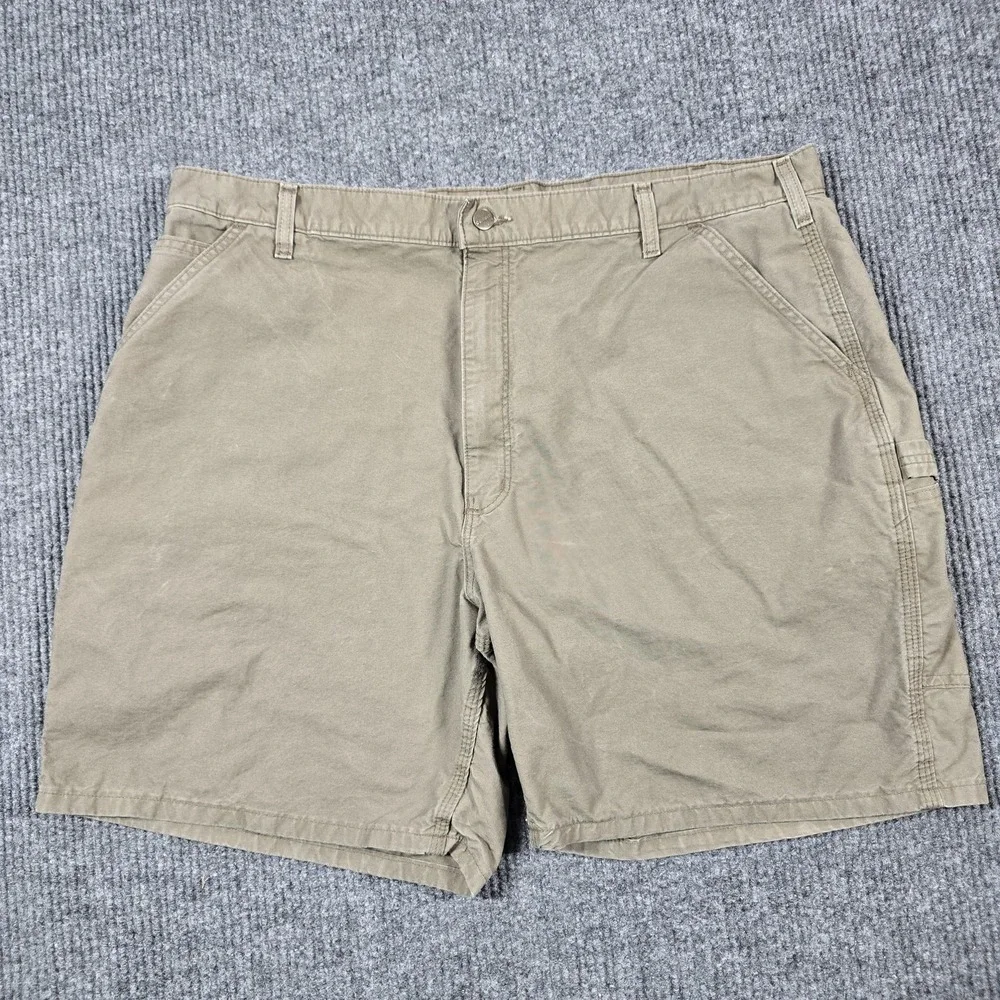Carhartt Shorts Mens 42 Khaki Work Utility Carpenter B144 LBR Cotton‎ 40x7